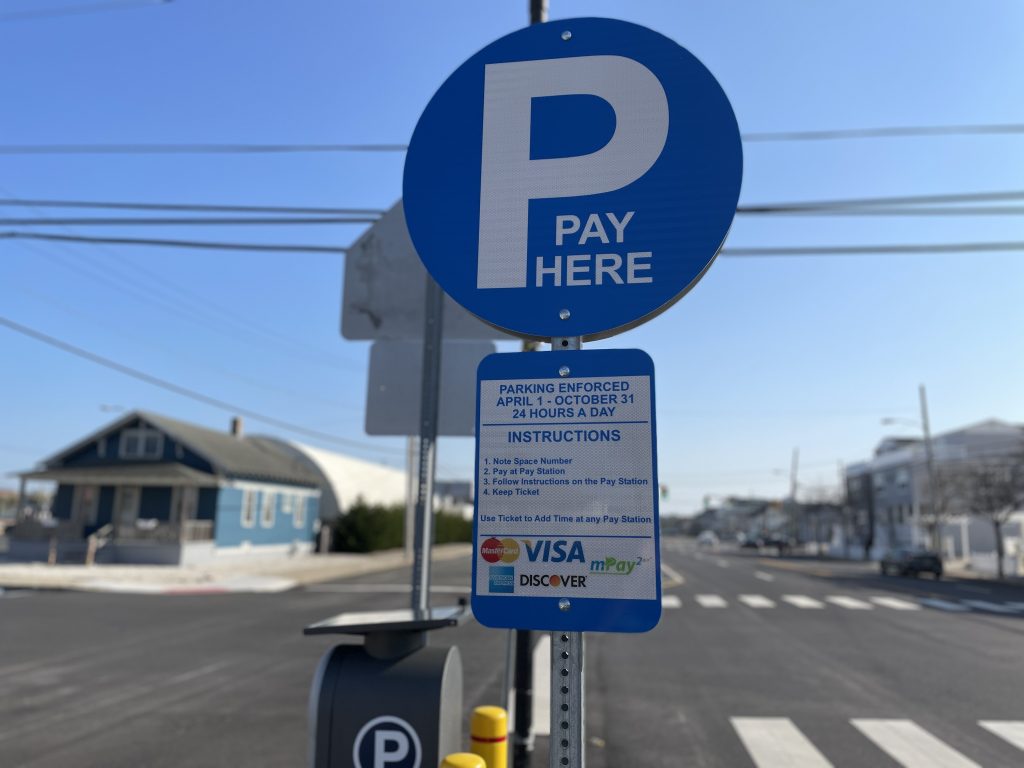 New parking kiosks installed in Seaside Heights, N.J. for the 2021 season. (Photo: Daniel Nee)