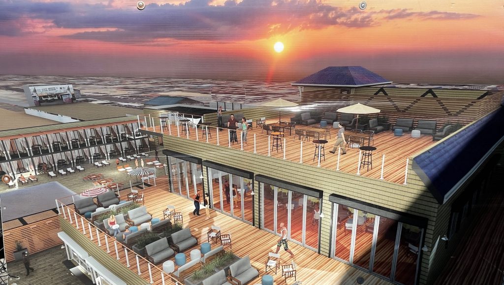 A rendering of a potential final layout of the Dupont Avenue Pier in Seaside Heights. (Photo: Daniel Nee)