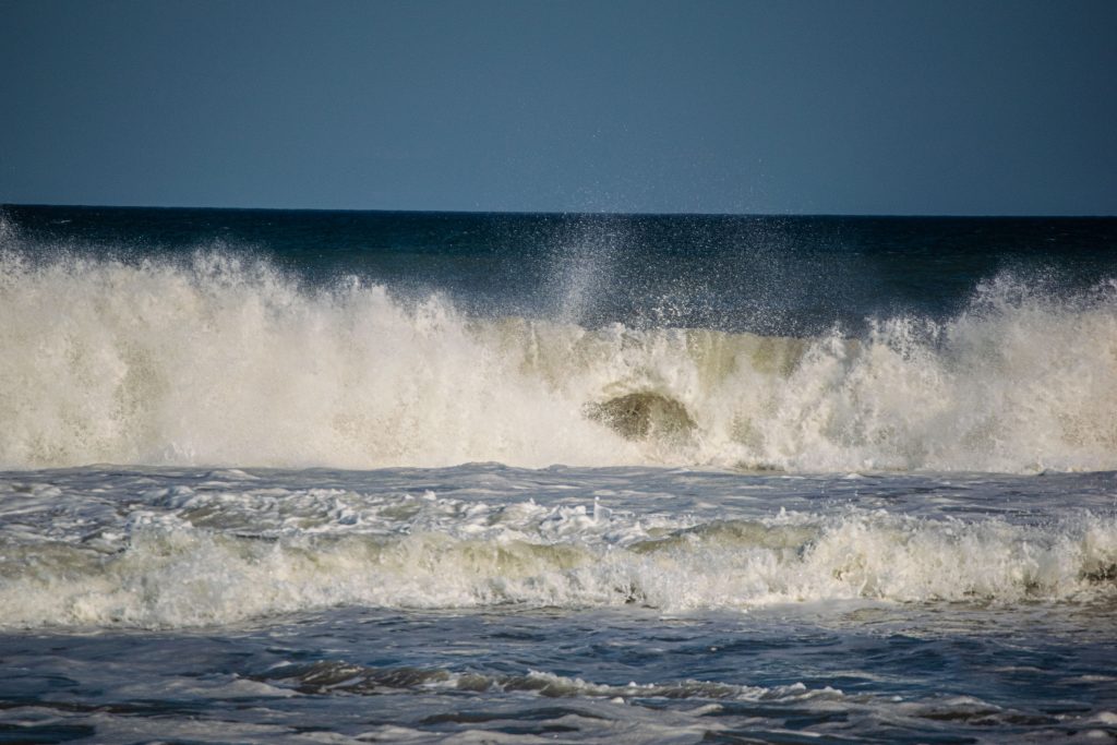 Rough surf and large waves off Brick Township, Ocean County, N.J., Sept. 10, 2021. (Photo: Daniel Nee)