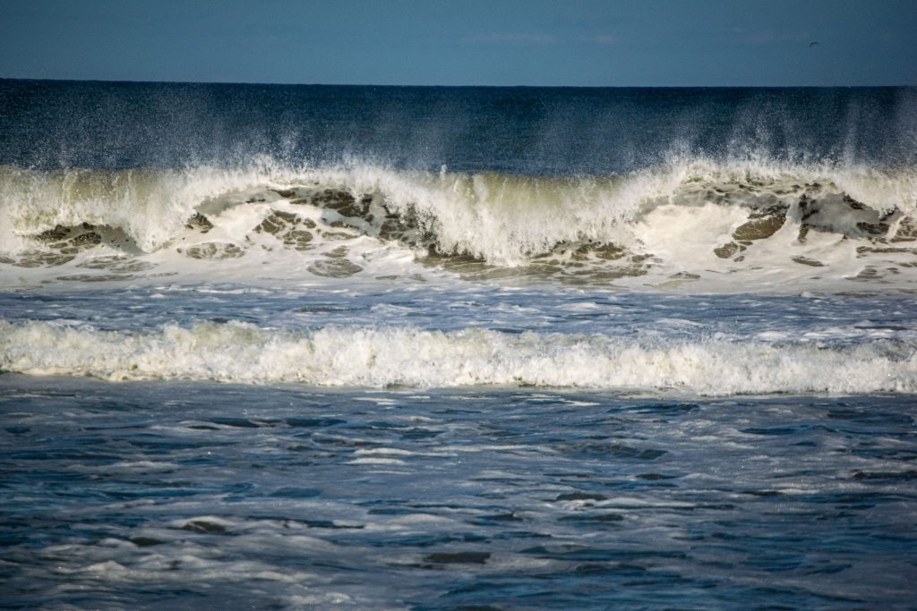Rough surf and large waves off Brick Township, Ocean County, N.J., Sept. 10, 2021. (Photo: Daniel Nee)