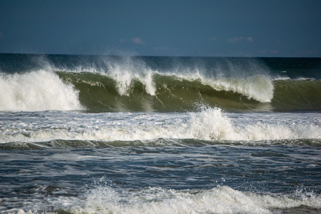 Rough surf and large waves off Brick Township, Ocean County, N.J., Sept. 10, 2021. (Photo: Daniel Nee)