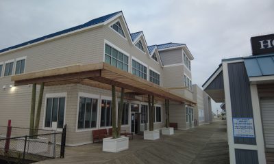 The Ocean Club and adjacent kiosks, Seaside Heights, N.J., Oct. 2021. (Photo: Daniel Nee)