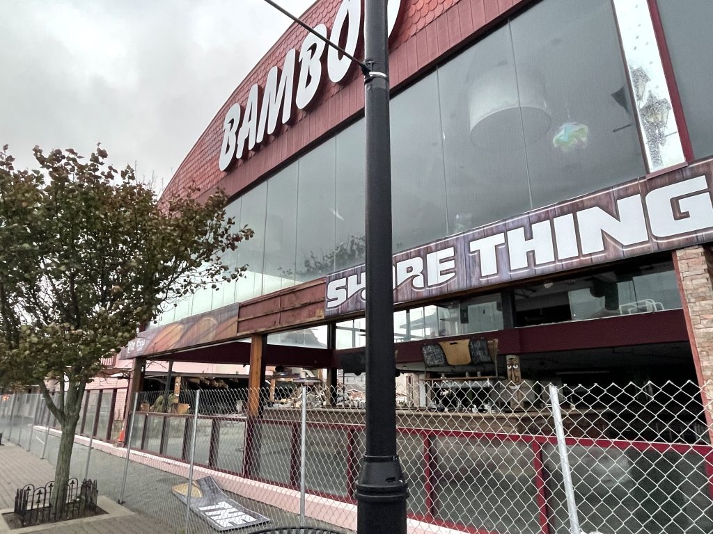 The Bamboo Bar in Seaside Heights, N.J., under demolition, Oct. 29, 2021. (Photo: Daniel Nee/Shorebeat)