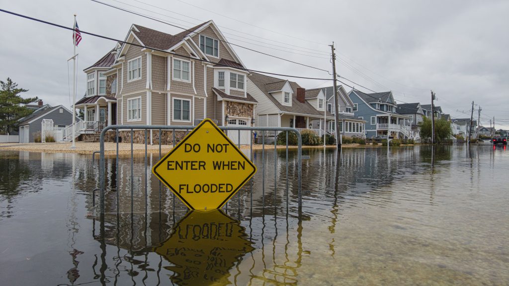 Flooding on Ocean County's northern barrier island, Oct. 28, 2021. (Photo: Daniel Nee)