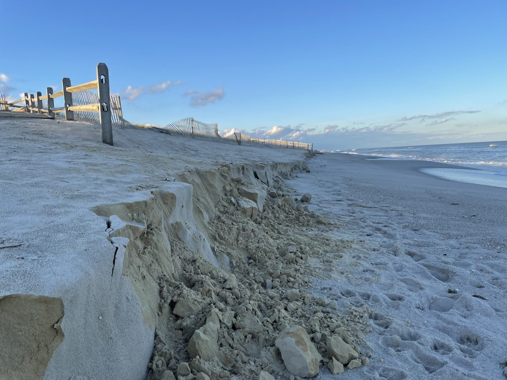 Erosion and damage in Ortley Beach following the Oct. 2021 nor'easters. (Photo: Daniel Nee)
