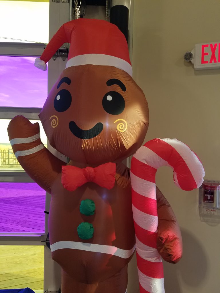 "Christmas in Seaside Heights" is set up in the Carousel Pavilion on the boardwalk. (Photo: Patricia Nee)