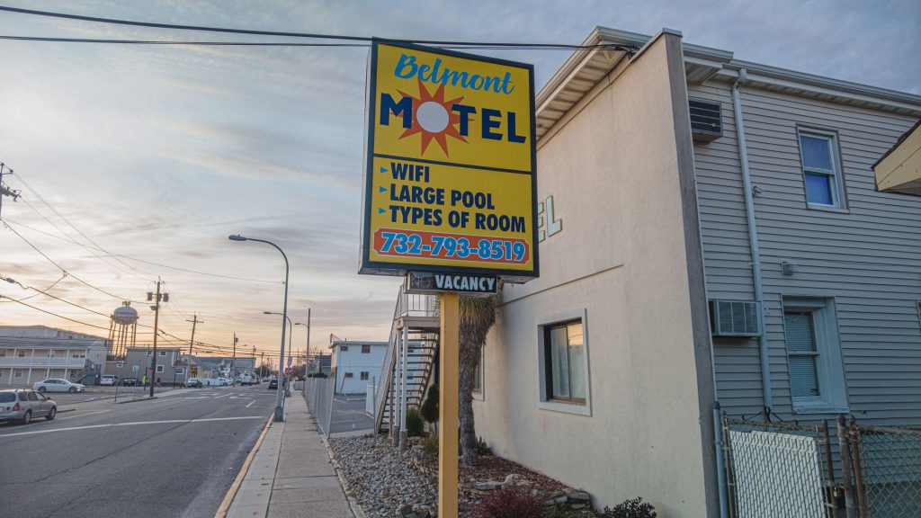 The Belmont Motel, slated for demolition in Seaside Heights, N.J., Dec. 2021. (Photo: Daniel Nee)