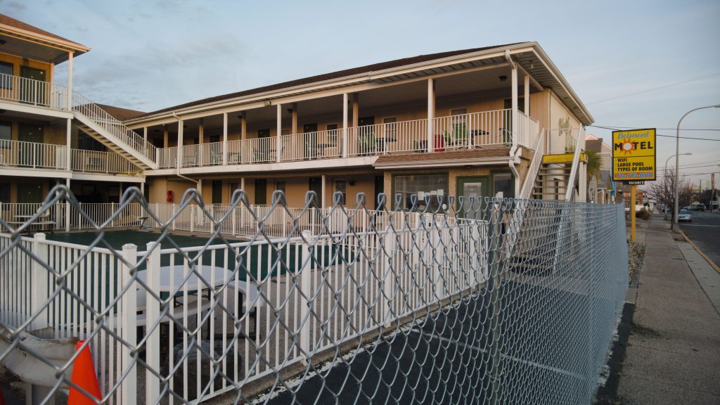 The Belmont Motel, slated for demolition in Seaside Heights, N.J., Dec. 2021. (Photo: Daniel Nee)