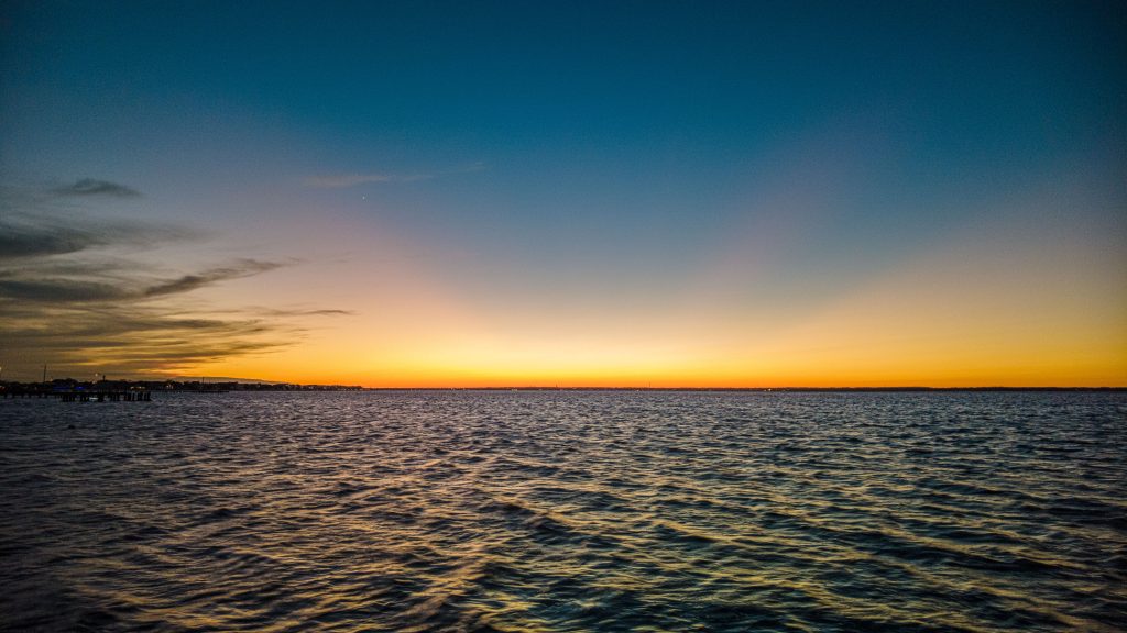 Warm skies on a cold night, Dec. 19. 2021, in Lavallette, N.J. (Photo: Daniel Nee)
