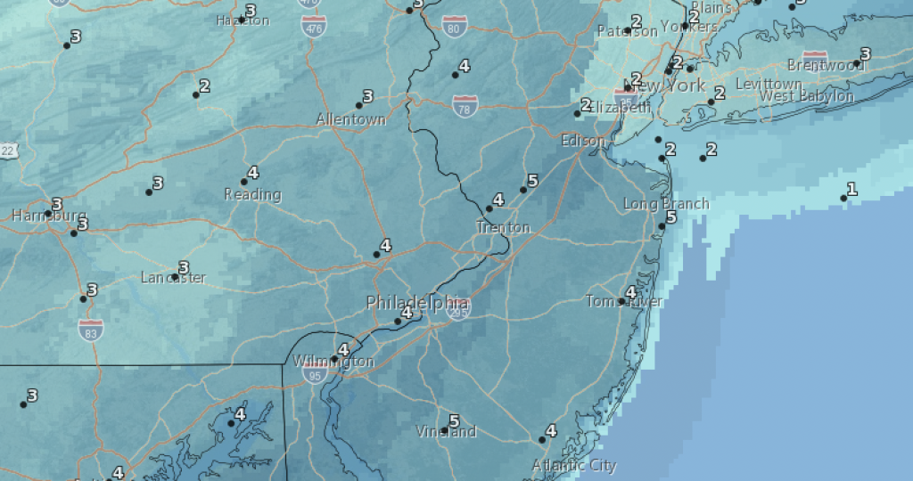Forecast snow totals for the Jan. 7, 2022 snow event. (Credit: NWS)
