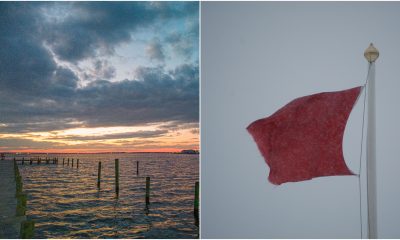Clouds over Barnegat Bay (left) as a storm is gaining traction for the upcoming weekend, Jan. 26, 2022. (Photo: Daniel Nee)