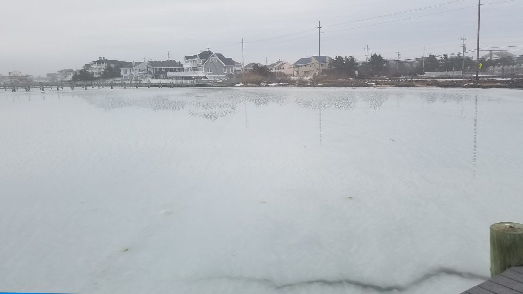 A layer of fog over Barnegat Bay, Thursday, Feb. 3, 2022. (Photo: Patricia Nee)