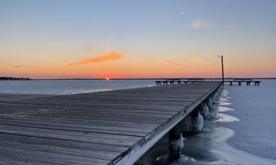A fiery sunset on Barnegat Bay following the Jan. 2022 nor'easter, Jan. 31, 2022. (Photo: Daniel Nee)