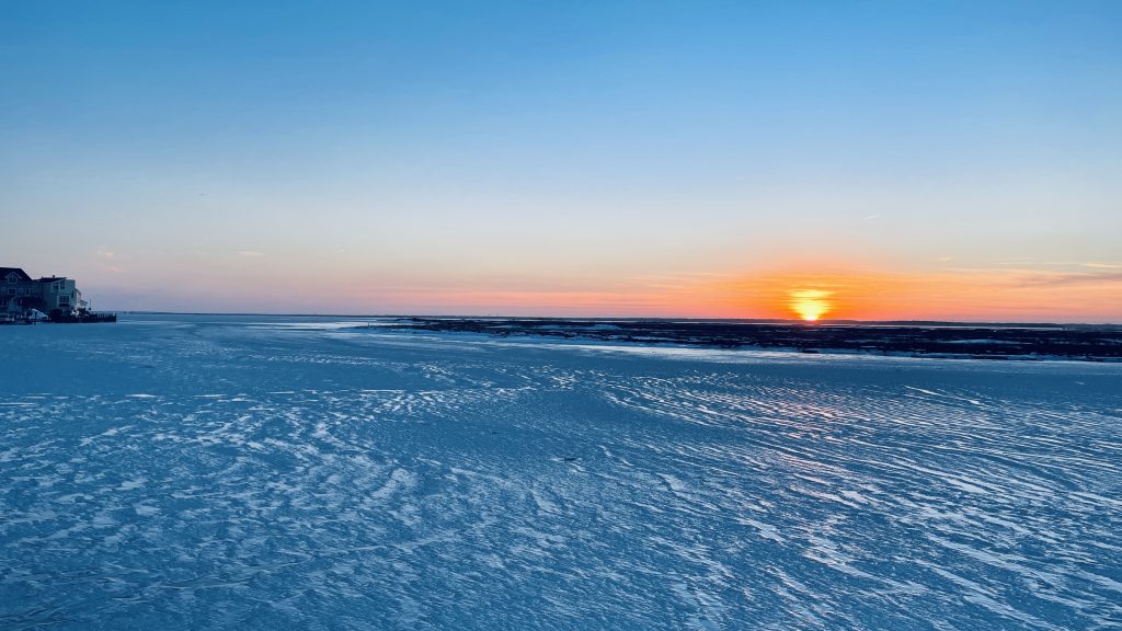 Sunset on Barnegat Bay, Feb. 1, 2022. (Photo: Daniel Nee)