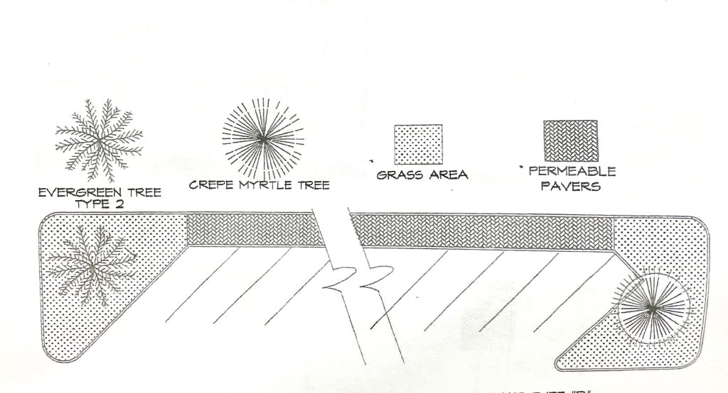A sketch of a design upgrade for the Route 35 medians in Seaside Park. (Photo: Daniel Nee)