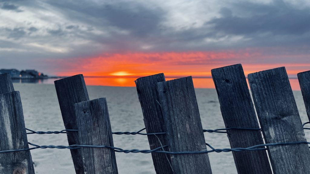 A cloudy sunset over the Lavallette Bay Beach, March 10, 2022. (Photo: Daniel Nee)