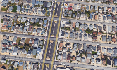 An aerial photo showing H Street and G Street. (Credit: Google Earth)