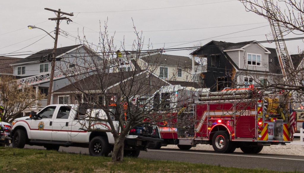 The aftermath of a fire at Bay Boulevard and First Avenue in Ortley Beach, April 5, 2022. (Photo: Daniel Nee)