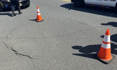 A sink hole in Seaside Park. (Credit: Seaside Park Police Department)