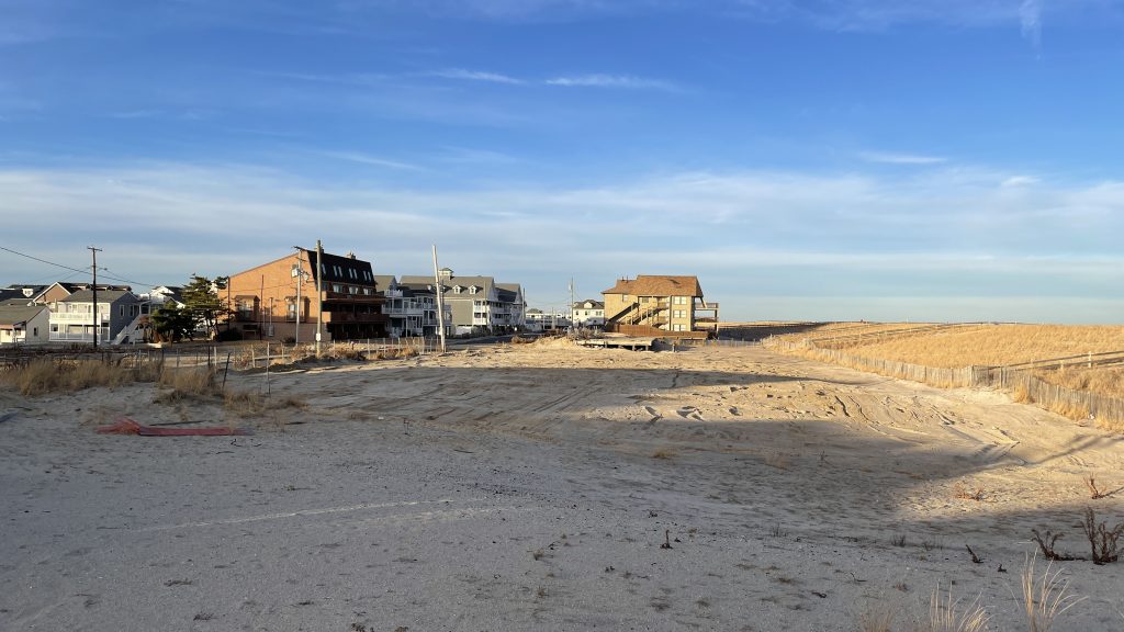 The final demolition of Joey Harrison's Surf Club, Ortley Beach, N.J., Dec. 7, 2021. (Photo: Daniel Nee)
