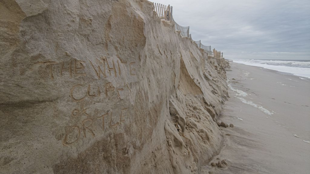 Beach erosion and damage in Ortley Beach following the Mothers' Day nor'easter, May 2022. (Photo: Daniel Nee)