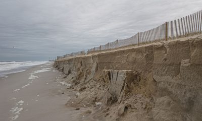 Beach erosion and damage in Ortley Beach following the Mothers' Day nor'easter, May 2022. (Photo: Daniel Nee)