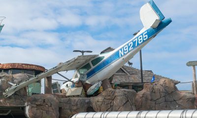 A Cessna 182N Skylane on display at Smuggler's Quay Adventure Golf, at Casino Pier in Seaside Heights, N.J., May 2022. (Photo: Daniel Nee)