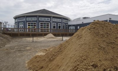 Truckloads of 150 tons of sand were delivered to Seaside Heights, June 21, 2022. (Photo: Daniel Nee)