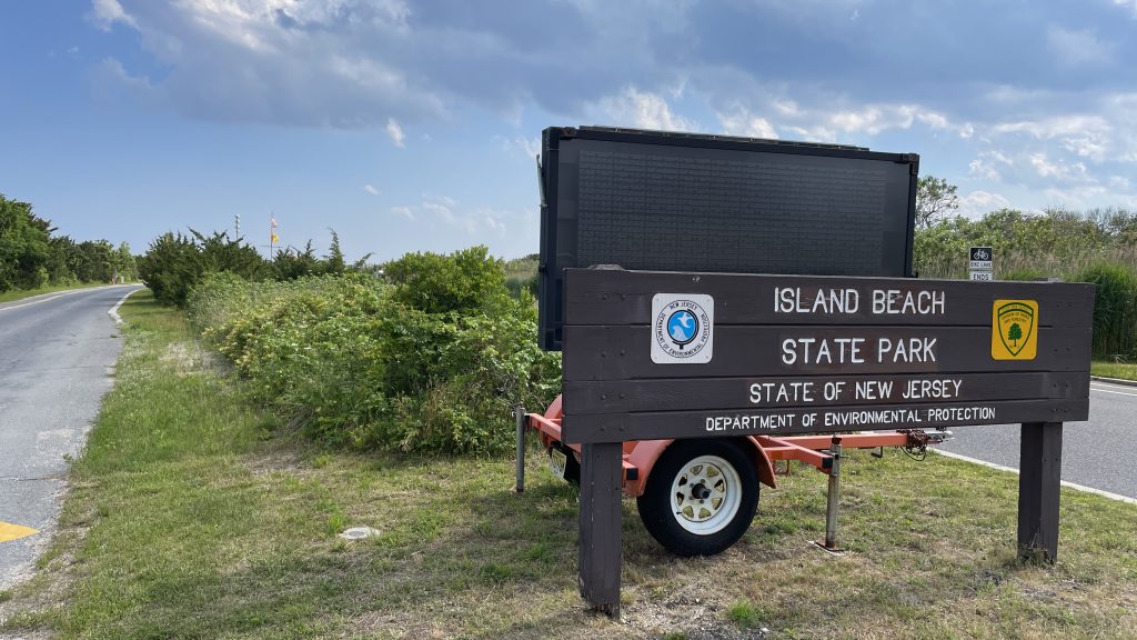 The entrance to Island Beach State Park, South Seaside Park, N.J., June 2022. (Photo: Daniel Nee)