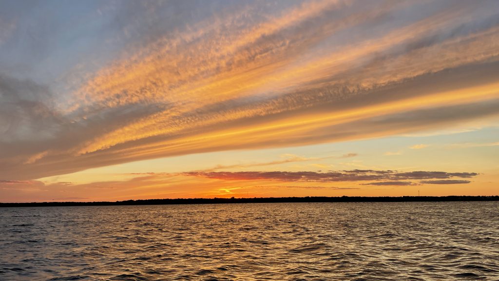 A channel marker at sunset in Barnegat Bay, June 28, 2022. (Photo: Daniel Nee)