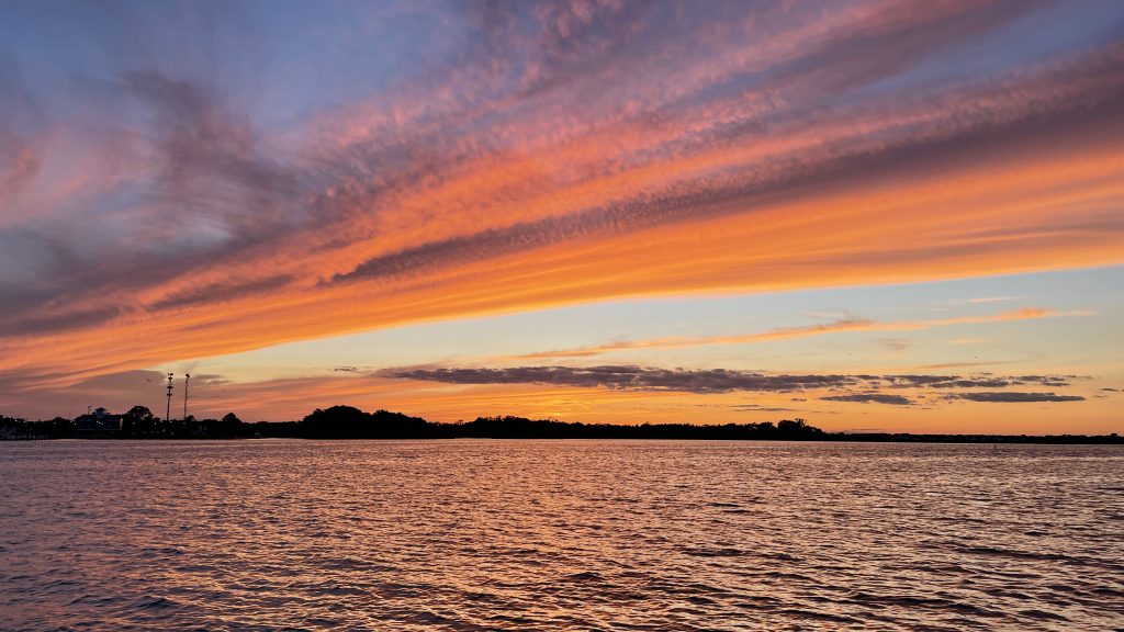A channel marker at sunset in Barnegat Bay, June 28, 2022. (Photo: Daniel Nee)