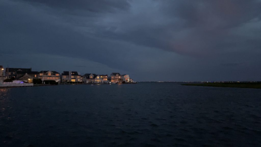 A dark sunset on Barnegat Bay, July 12, 2022. (Photo: Daniel Nee)