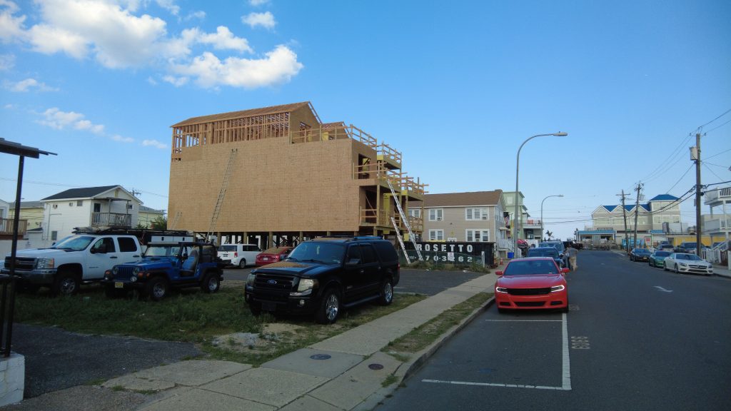 Dupont Avenue, Seaside Heights, N.J., from the perspective of 46 Dupont. (Photo: Daniel Nee)