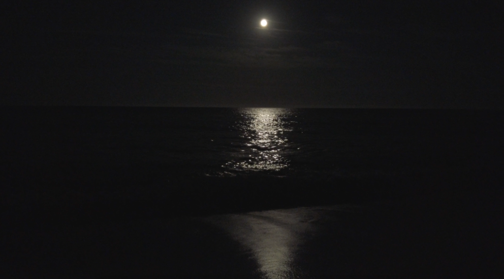 The 'Supermoon' rises over the ocean in Normandy Beach, N.J., Aug. 11, 2022. (Photo: Daniel Nee)