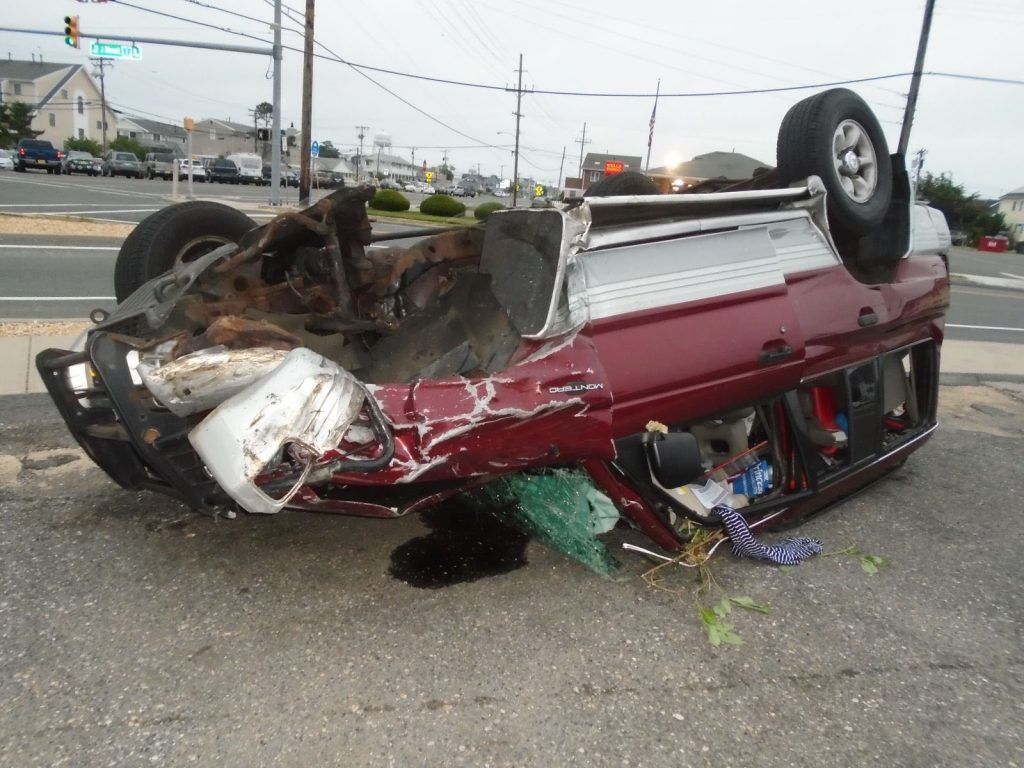 A vehicle accident, July 27, 2022 in Seaside Park, N.J. (Photo: Seaside Park Police)