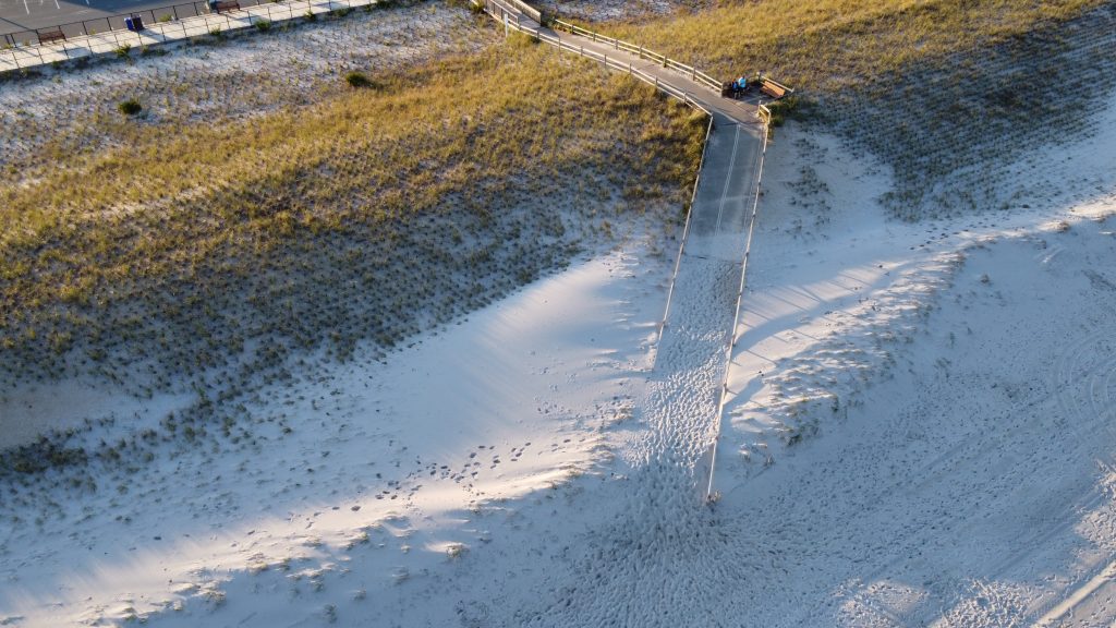 An aerial view of damage in Ortley Beach following the passage of the remnants of Hurricane Ian, Oct. 7, 2022. (Photo: Daniel Nee)