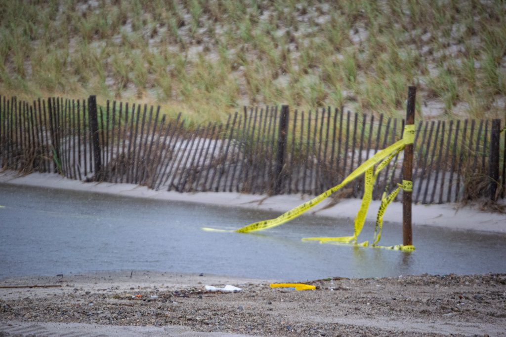 Intense waves pound beaches in Ocean County, N.J., Oct. 3, 2022. (Photo: Daniel Nee)