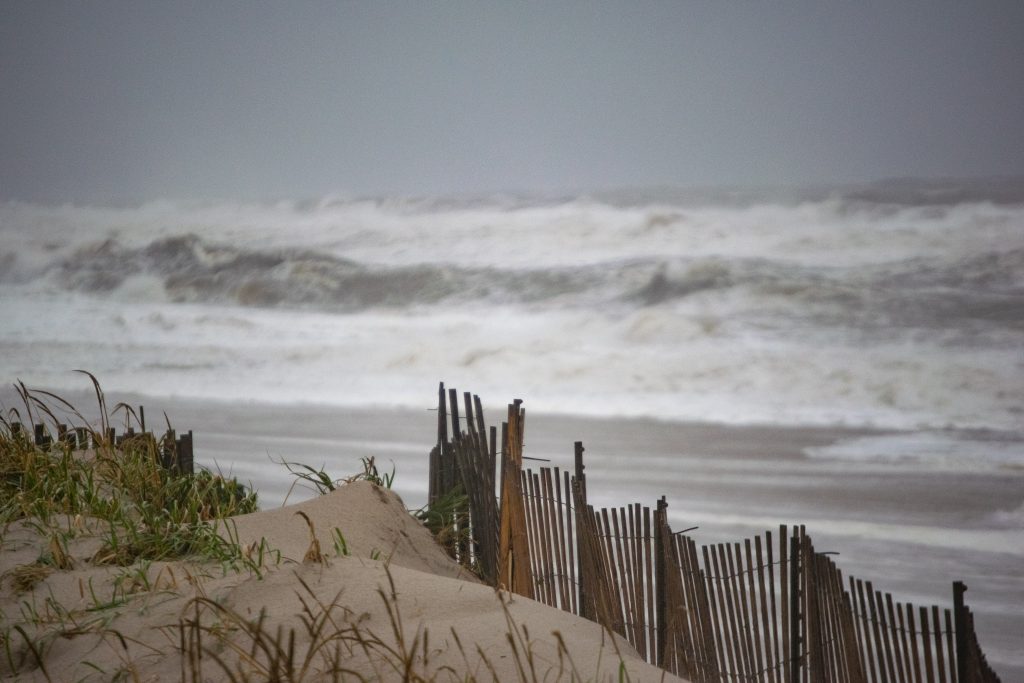Intense waves pound beaches in Ocean County, N.J., Oct. 3, 2022. (Photo: Daniel Nee)