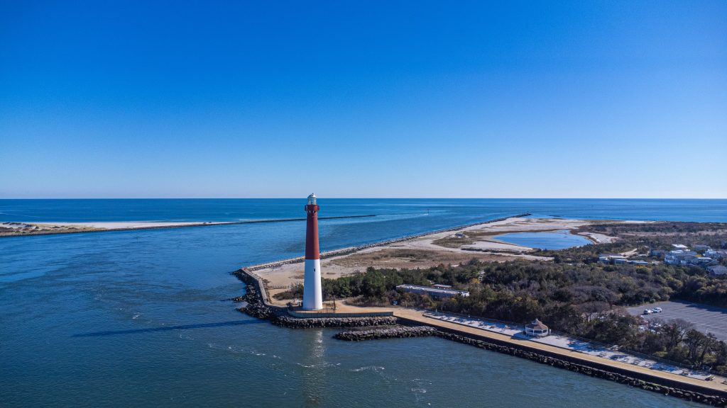 Barnegat Lighthouse, Ocean County, N.J., following repainting and maintenance, Nov. 2022. (Photo: Daniel Nee)