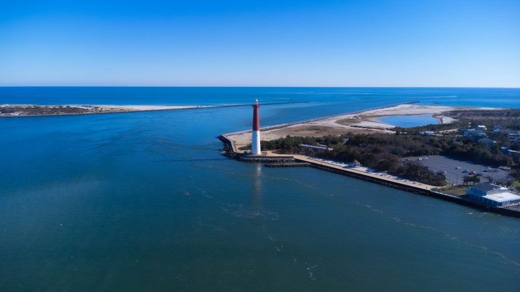 Barnegat Lighthouse, Ocean County, N.J., following repainting and maintenance, Nov. 2022. (Photo: Daniel Nee)