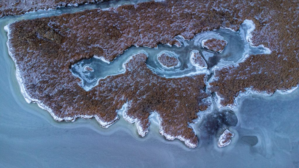 Barnegat Bay, frozen after a cold snap, Dec. 26, 2022. (Photo: Daniel Nee)