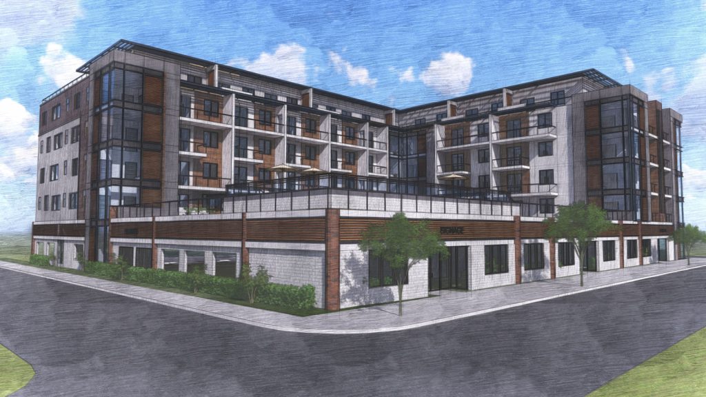 Renderings promoting "The Lofts at Bamboo," a 48-unit mixed-use complex that is planned for the former Bamboo Bar site in Seaside Heights. (Photo: Daunno Realty Services)