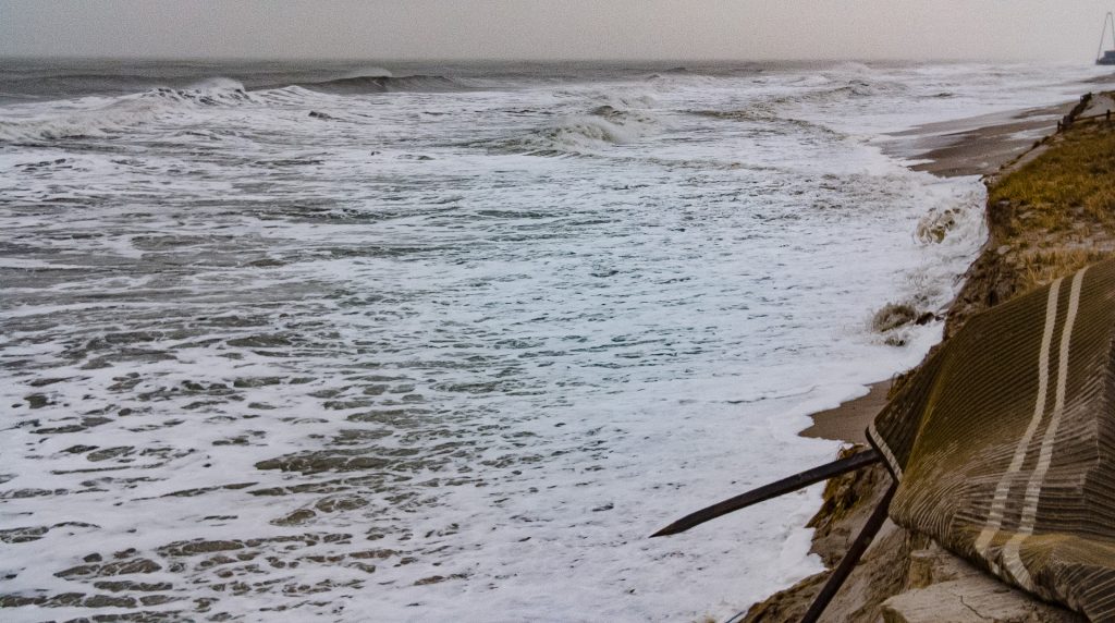 Beach erosion in Ortley Beach, Toms River Township, N.J., Dec. 16, 2022. (Photo: Daniel Nee)