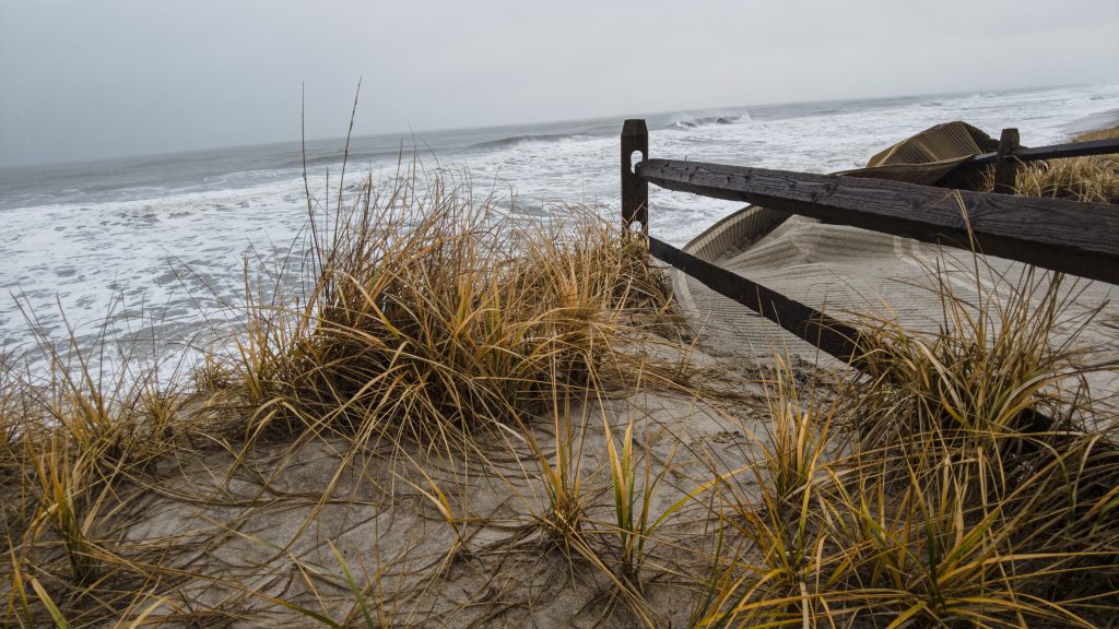 Beach erosion in Ortley Beach, Toms River Township, N.J., Dec. 16, 2022. (Photo: Daniel Nee)