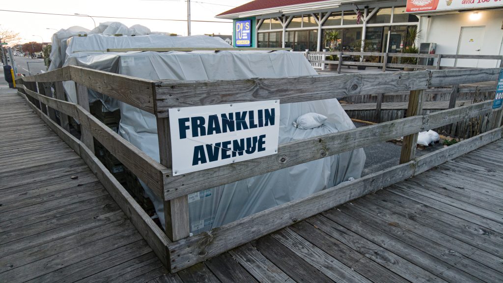 Construction on the replacement of the southern portion of the Seaside Heights boardwalk begins, Dec. 5, 2022. (Photo: Daniel Nee)