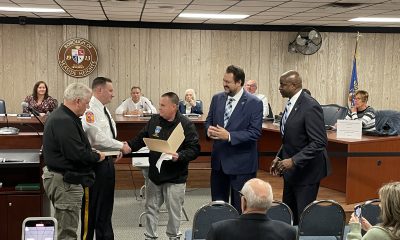 Capt. Jon Lombardi is sworn into his new rank at the Seaside Heights Police Department. (Photo: Daniel Nee)