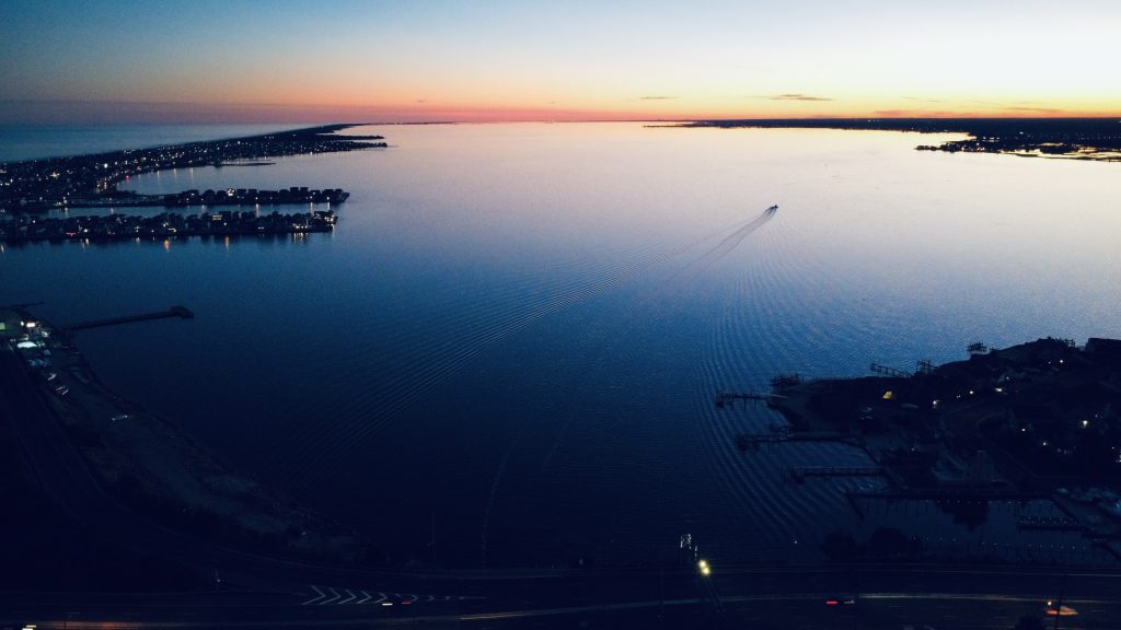 Sunset over Barnegat Bay, Jan. 1, 2023. (Photo: Daniel Nee)