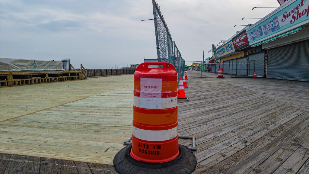 Boardwalk replacement construction continues along the southern portion of the Seaside Heights boardwalk, Jan. 10, 2023. (Photo: Daniel Nee)