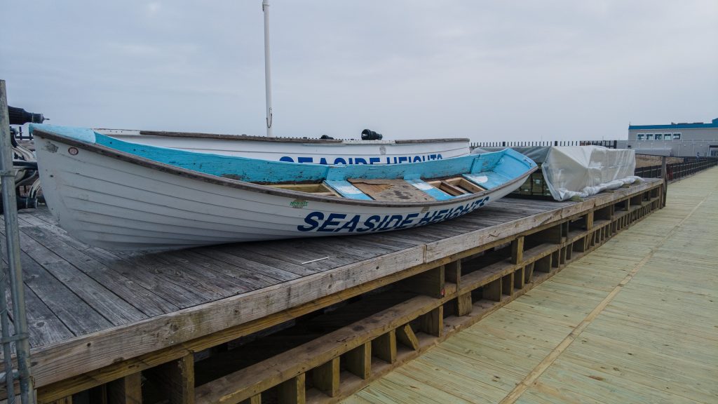 Boardwalk replacement construction continues along the southern portion of the Seaside Heights boardwalk, Jan. 10, 2023. (Photo: Daniel Nee)