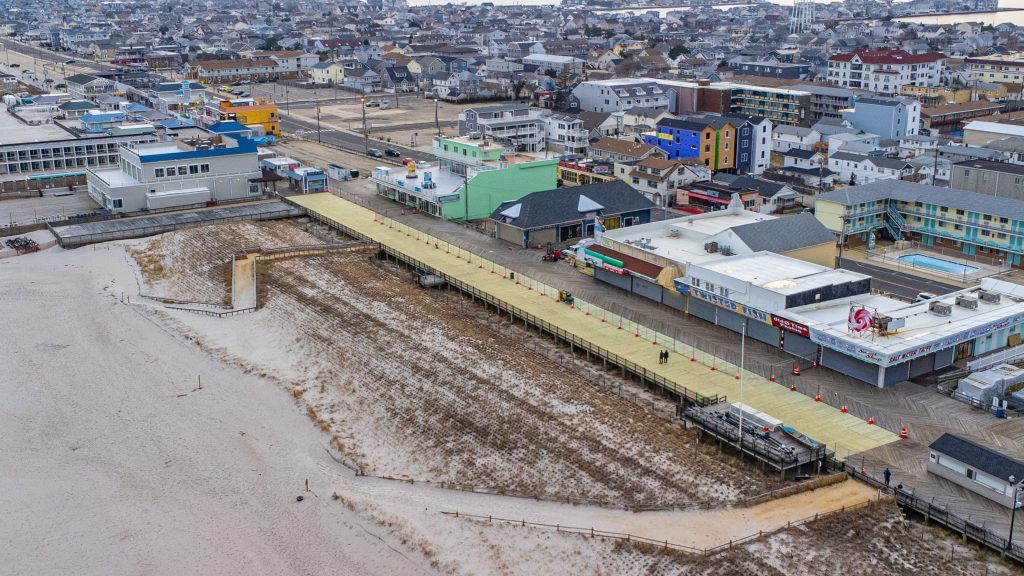 Boardwalk replacement construction continues along the southern portion of the Seaside Heights boardwalk, Jan. 10, 2023. (Photo: Daniel Nee)